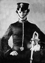 Porträt von Fähnrich T. Cadell, 2. Europäische Füsiliere, undatiert (Daguerreotypie)